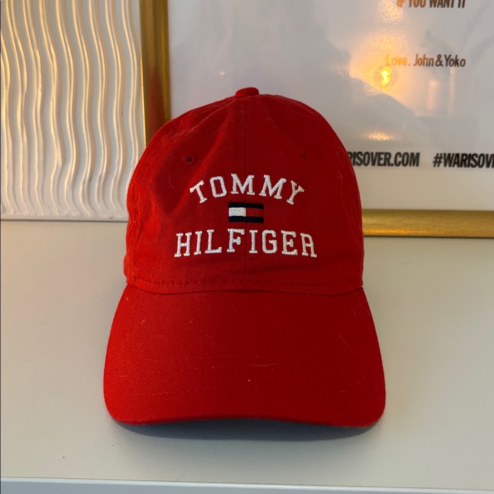 Tommy Hilfiger Bold Red Baseball Cap